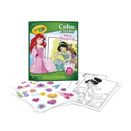 LIBRO PARA COLOREAR Y STICKERS PRINCESAS DISNEY 04-0202