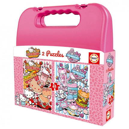 MALETA PUZZLES 2X48 HELLO KITTY 20510 EDUCA