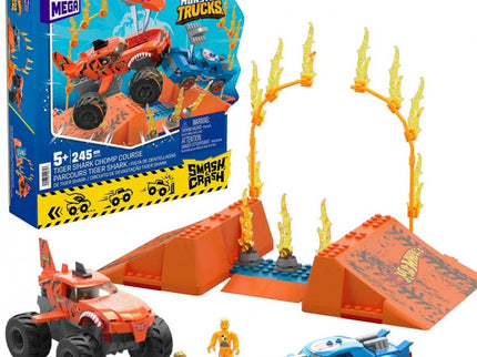 MEGA CONSTRUX MONSTER TRUCKS PISTA TIGER SHARK HKF88