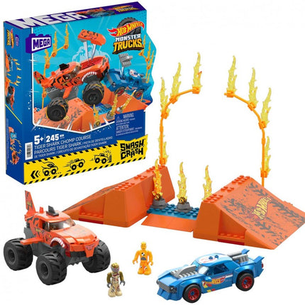 MEGA CONSTRUX MONSTER TRUCKS PISTA TIGER SHARK HKF88