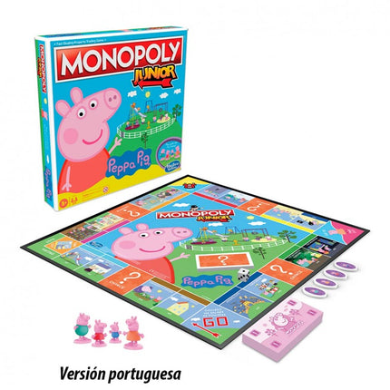 MONOPOLY JUNIOR PEPPA PIG EN PORTUGUES F1656 HASBRO GAMING