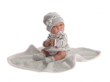MUÑECA BABY TONETA TOQUILLA GRIS 33CM 60029 ANTONIO JUAN
