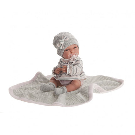MUÑECA BABY TONETA TOQUILLA GRIS 33CM 60029 ANTONIO JUAN