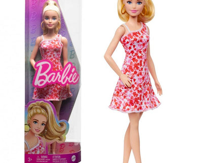MUÑECA BARBIE FASHIONISTA VESTIDO ROSA FLORES HJT02 MATTEL
