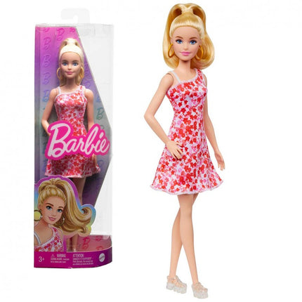 MUÑECA BARBIE FASHIONISTA VESTIDO ROSA FLORES HJT02 MATTEL