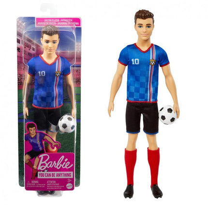 MUÑECO KEN FUTBOLISTA CAMISETA ROJA HCN15 MATTEL
