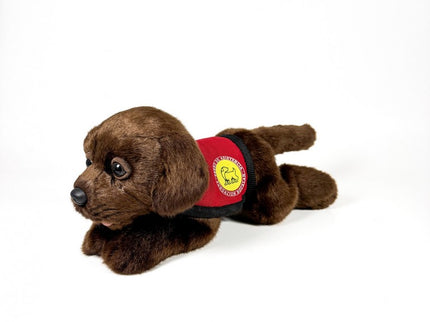 PELUCHE LABRADOR CHOCOLATE 21CM CON CHALECO 939D00248 BOCALA