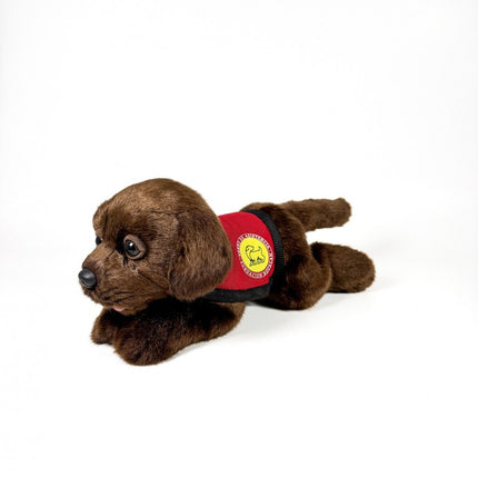 PELUCHE LABRADOR CHOCOLATE 21CM CON CHALECO 939D00248 BOCALA