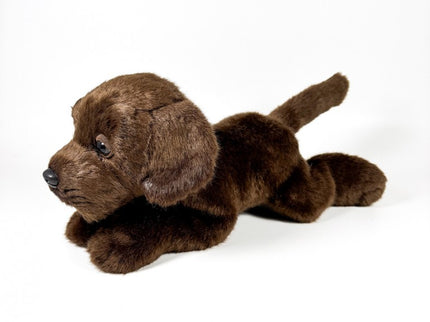 PELUCHE LABRADOR CHOCOLATE TUMBADO 25CM 939D00284 BOCALAN