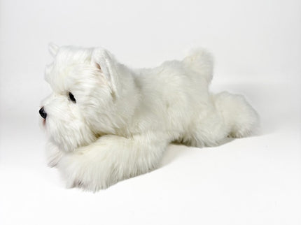 PELUCHE TERRIER BLANCO TUMBADO 25CM 939D00291 BOCALAN