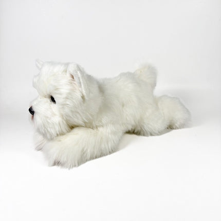 PELUCHE TERRIER BLANCO TUMBADO 25CM 939D00291 BOCALAN