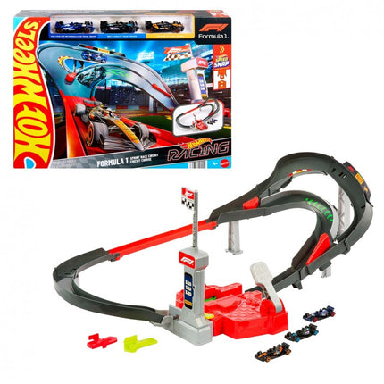 PISTA RACING F1 Y 3 COCHES HOT WHEELS JDY15 MATTEL