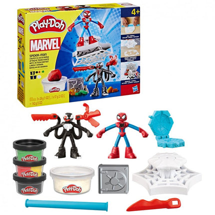 PLAY-DOH SPIDER-MAN LANZA Y ATRAPA MARVEL F9827 HASBRO