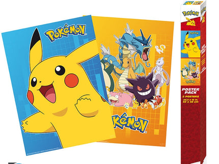 Póster Personajes coloridos 52x38 Pokémon - ABYstyle