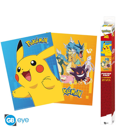 Póster Personajes coloridos 52x38 Pokémon - ABYstyle