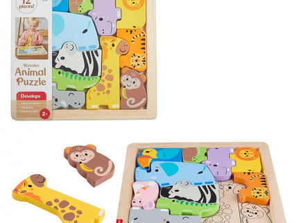 PUZZLE DE MADERA DE ANIMALES JFG10 FISHER PRICE