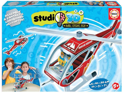 PUZZLE HELICÓPTERO DE RESCATE STUDIO 3D 19187 EDUCA