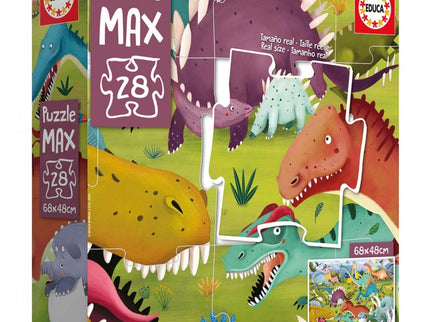 PUZZLE MAX 28 DINOSAURIOS 19954 EDUCA