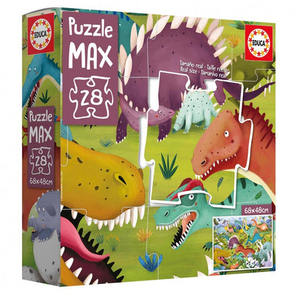 PUZZLE MAX 28 DINOSAURIOS 19954 EDUCA