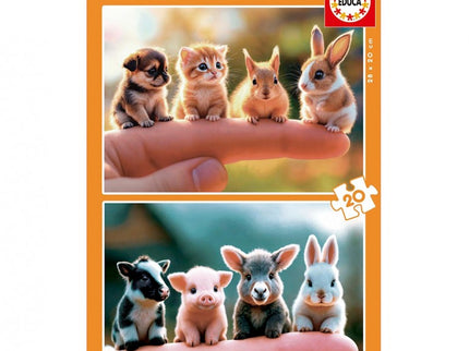 PUZZLES 2X20 BEBÉS ANIMALES 20221 EDUCA
