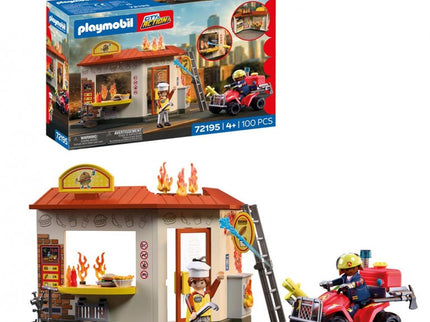 QUAD DE BOMBEROS C/ HAMBURGUESERÍA 72195 PLAYMOBIL