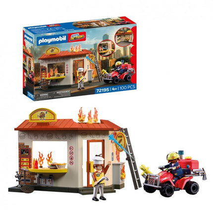 QUAD DE BOMBEROS C/ HAMBURGUESERÍA 72195 PLAYMOBIL