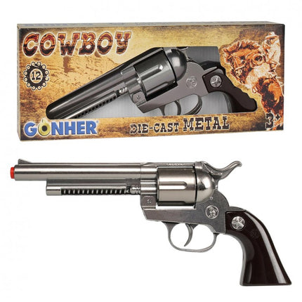 REVOLVER COWBOY 12 TIROS - PLATA 121/0 GONHER
