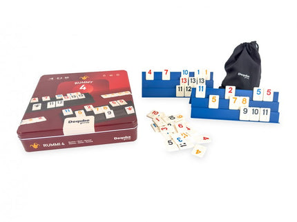 RUMMY 4 JUG. CAJA DE METAL D00345