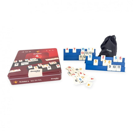 RUMMY 4 JUG. CAJA DE METAL D00345