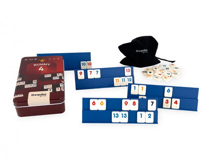 RUMMY 4 JUG. DE VIAJE EN CAJA METAL D00344