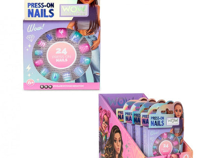 SET 24 UÑAS ADHESIVAS WOW00178 KIDS LICENSING