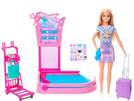 SET BARBIE MALIBU RETIRADA DE EQUIPAJE JMJ49 MATTEL