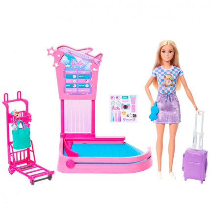 SET BARBIE MALIBU RETIRADA DE EQUIPAJE JMJ49 MATTEL