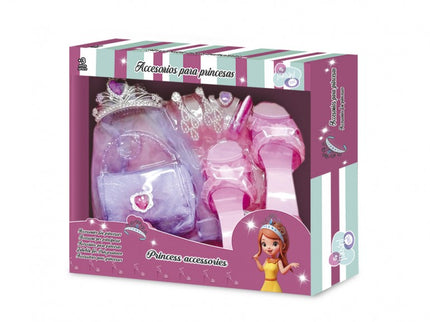 SET DE ACCESORIOS PARA PRINCESAS CON BOLSO Y