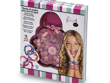 SET DE CUENTAS DE MADERA ROSA PARA HACER PULSERAS