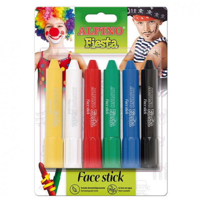 SET FIESTA FACE STICK 6 UDS 5 GR.MAQUILLAJE DL000014 ALPINO