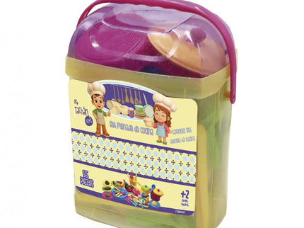 SET MENAJE COCINA 55 PIEZAS CUBO TRANSPORTABLE 8407