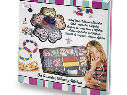SET PARA HACER PULSERAS DE CUENTAS ALFABETO DE