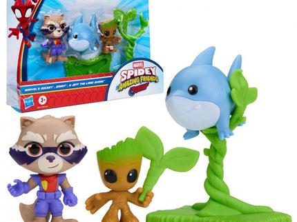 SPIDEY RESCUEWEBS PACK 2 FIGURAS GROOT ROCKET G3045