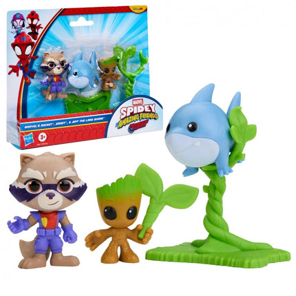 SPIDEY RESCUEWEBS PACK 2 FIGURAS GROOT ROCKET G3045