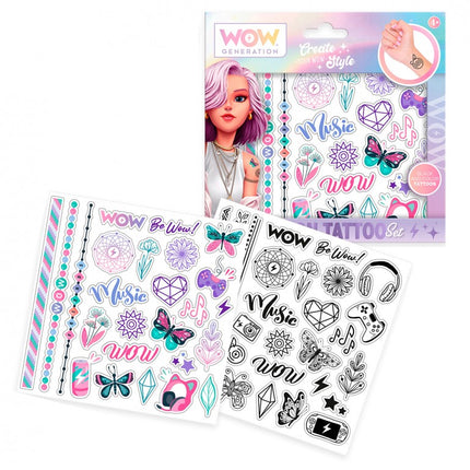 TATTOO SET+50 TATTOOS WOW GENERATION WOW00114 KIDS