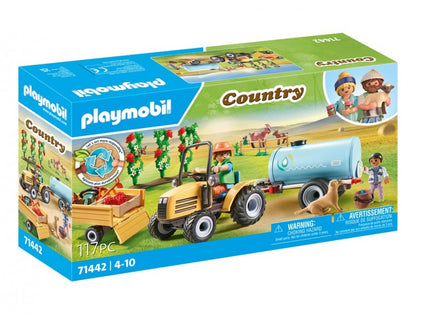 TRACTOR CON TRÁILER Y CISTERNA COUNTRY 71442 PLAYMOBIL
