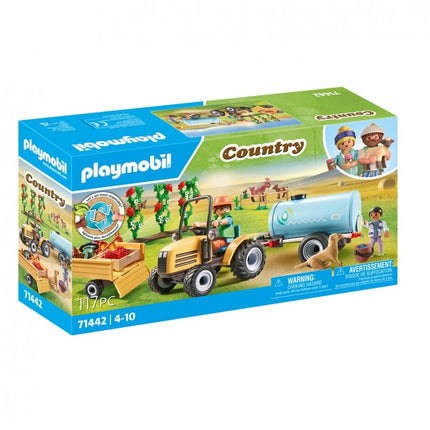 TRACTOR CON TRÁILER Y CISTERNA COUNTRY 71442 PLAYMOBIL