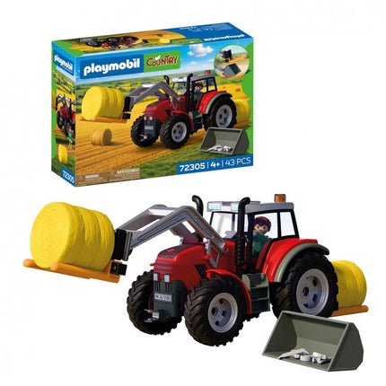 TRACTOR GRANDE CON PACAS DE HENO 72305 PLAYMOBIL