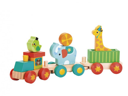 TREN DE ANIMALES MADERA FSC TACHAN
