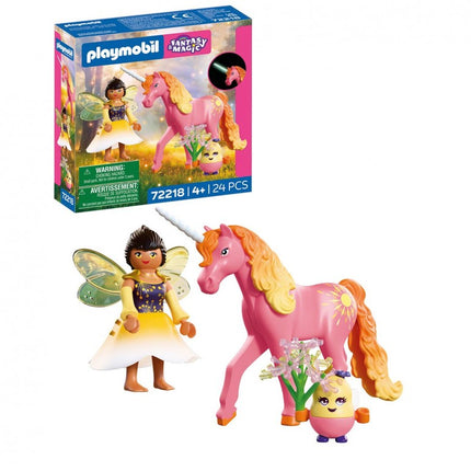 UNICORNIO ROCÍO MATINAL CON HADA 72218 PLAYMOBIL