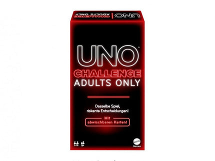 UNO CHALLENGE ADULTS ONLY EN ALEMÁN JBF58 MATTEL