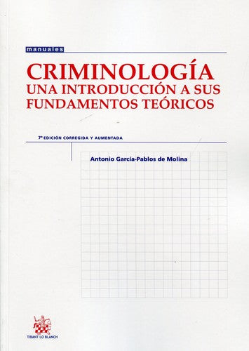 Criminolog¡a - Antonio Garcia-pablos de Molina - Bolsillo