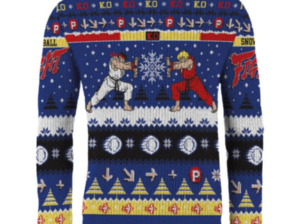 Street Fighter Suéter navideño Ryu & Ken talla XL