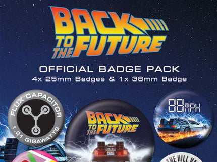 Regreso al Futuro Pack 5 Chapas DeLorean